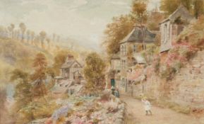 Ebenezer Wake Cook (1843 - 1926) 'Near Domfront, Normandy', 14 x 23cm, signed lower left,