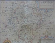 Christopher Saxton map of Buckinghamshire,