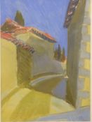 Carolyn White (1945-2013) pastel 'The Way through Dordogne', monogrammed lower right, 40cm x 29cm,