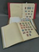 Album of Ceylon and St Vincent stamps and an album of Commonwealth stamps