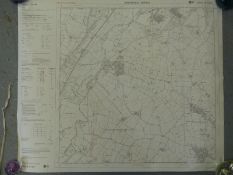 A quantity of rolled Ordnance Survey maps to include Derbyshire and Staffordshire SK21NW 1993 etc