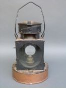 A railway lamp with GWR Reading impressed to side,