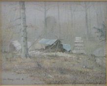 John Reaney pastel woodland landscape, signed and dated 1978 lower left,