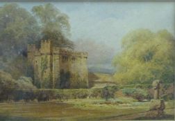 Henry Pilleau (1813-1899) watercolour 'Ruined Castle', initialled and dated 1851 lower right,