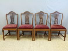 Four mahogany dining chairs