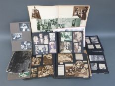 A collection of 1930's scrap books, film and theatre related examples, small stamp album,