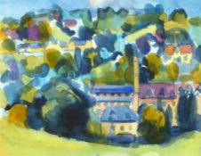 Carolyn White (1945-2013) watercolour 'Stroud Valley Mills' 36cm x 46cm (308)