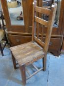 A country made oak and ash chair