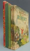 Two Rupert Bear annuals both 1947, Disney Mickey Mouse annual,