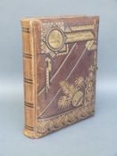 A Victorian musical leather-bound Carte Visite album including many portraits