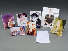 Music related autographs / signed photographs including Annie Lennox, Kasabian,