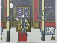 Flavio Costantini signed limited edition print 'Emile Henry Throws a Bomb, Rue St.