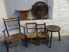 Three various chairs,