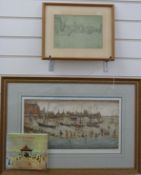 L S Lowry (1887-1976) signed print in a limited edition of 850 'Deal' with embossed gallery / guild