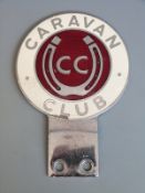 An enamelled Caravan Club car badge