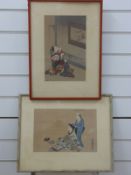 Two Japanese watercolours,
