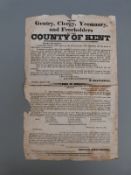 A William IV political electioneering handbill/broadside for the Ultra Tory/Conservative MP for