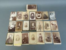 A quantity of late 19thC/early 20thC photographic studio portraits including local interest Stroud,