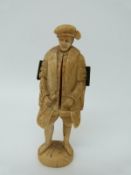 A 19thC Dieppe ivory figure of Edward VI,