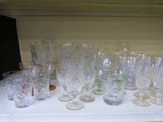 A large quantity of cut glass including Edinburgh, sets including wine, whisky,