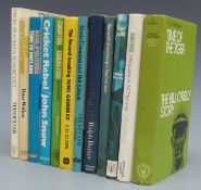 A collection of cricket related hardback books to include 'From Bradman to Boycott' by Ted Dexter,