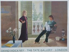 Framed poster David Hockney, The Tate Gallery London,