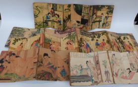 Five Chinese books of erotic scenes