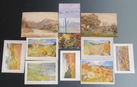 Seven Oliver Heywood cards, all Cotswold / Stroud Valleys interest with blank interiors,