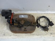 Adept mini metal working lathe mounted on a wooden base to suit model engineer/ clock making