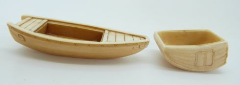 A Japanese signed Meiji period two part netsuke