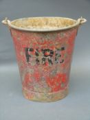 A vintage fire bucket,