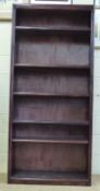 A modern bookcase with adjustable shelves,