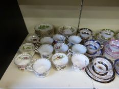Royal Albert and other decorative teaware together with twelve Royal Grafton trios