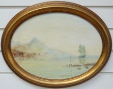 Thomas Newman oil on board study of a seascape,