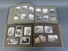 Two family photograph albums containing family and view images from around 1938 to 1970s etc