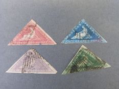 Cape of Good Hope triangles x 4, 1d red, 4d blue,