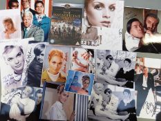 1960's icons signed photographs / autographs including Twiggy, David McCallum,