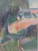 Carolyn White (1945-2013) pastel 'Lane Near Cirencester',