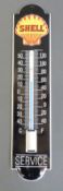 A Shell petrol or motor oil advertising workshop thermometer,