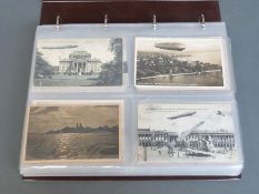 A large collection of Zeppelin and airship German postcards etc dating from 1904 - 1939,