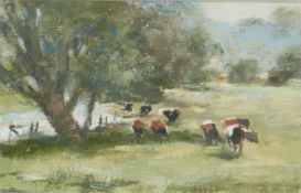 Valerie Batchelor pastel 'Amesbury Water Meadows',