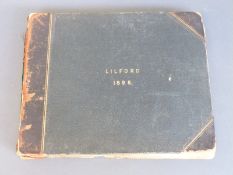 A Victorian photograph album dated 1896 containing 19thC views of the Lilford house and estate