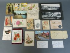 A small collection of ephemera including Sid James autograph,