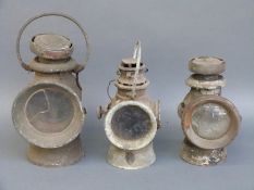 Lucas King of the Road early motor car lamp marked 724 a King of the Road back light and a Lucas