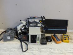 A microscope and DVD copier together with electrical testing equipment to include Megger MFT 1552,