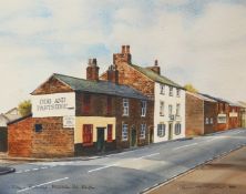 Peter S Carter watercolour 'Dog and Partridge' Royton,