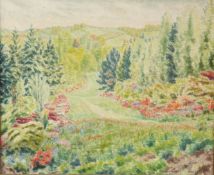 Norman Lupton oil on canvas 'The Carlotta Glade, Winkworth Farm, Hascombe,