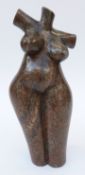 A Zimbabwe carved soapstone figure of a nude female body, 29.