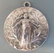 An Auto Cycle Union hallmarked silver medal inscribed Six Days Trial 1913,