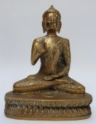 A brass Tibetan figure,